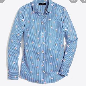 J Crew Classic button-down shirt in printed cotton